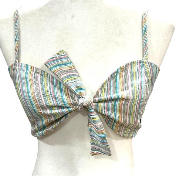 Honey Punch Tops - Honey Punch Rainbow Stripe Bralette Top Size Medium